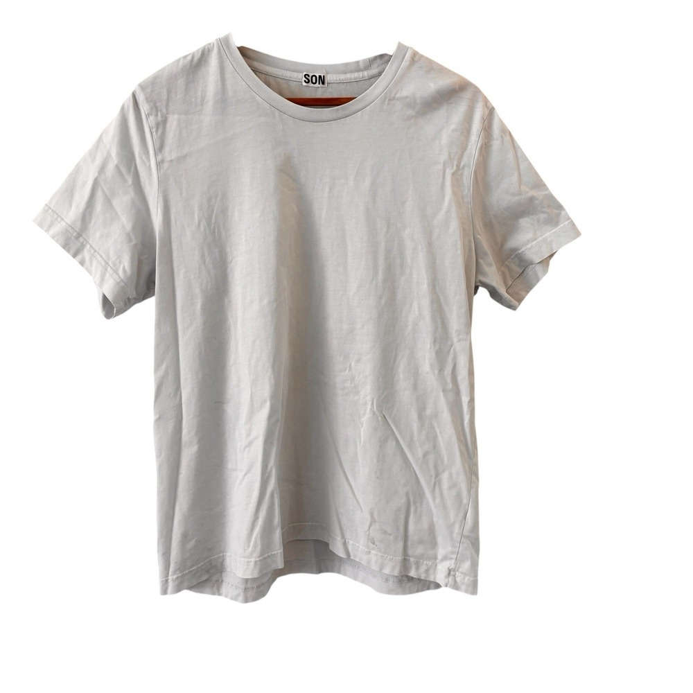 SON Son of a Tailor Denmark White Supima Cotton T Shirt Mens L/XL Short Sleeve